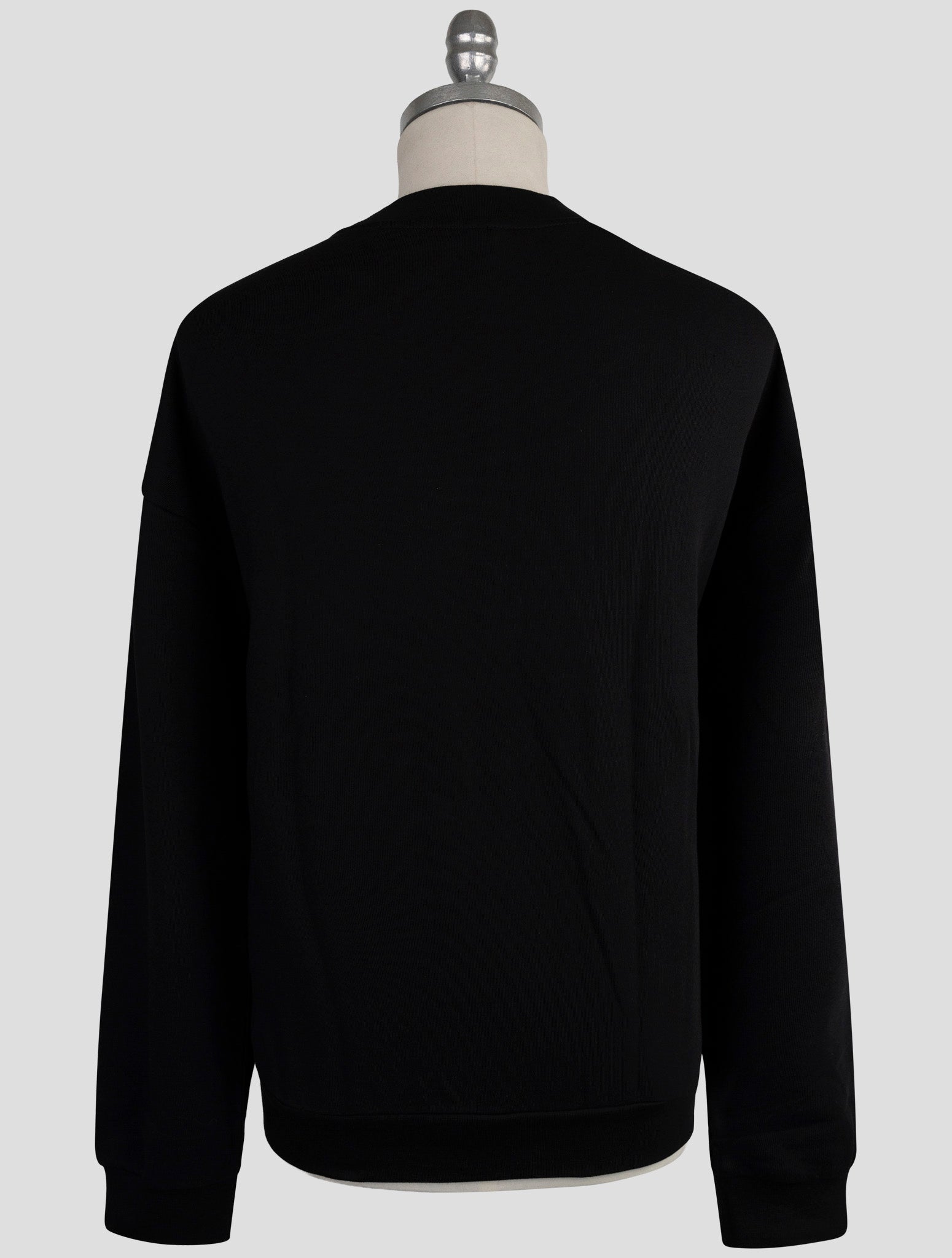 Kiton Knt Black Cotton Sweater Crewneck