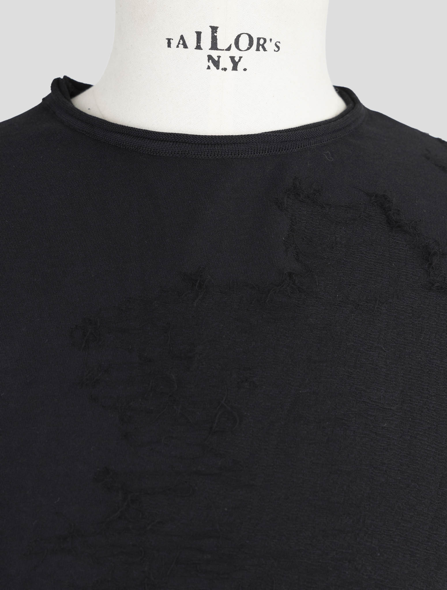 Kiton Knt Black Cotton Sweater Crewneck