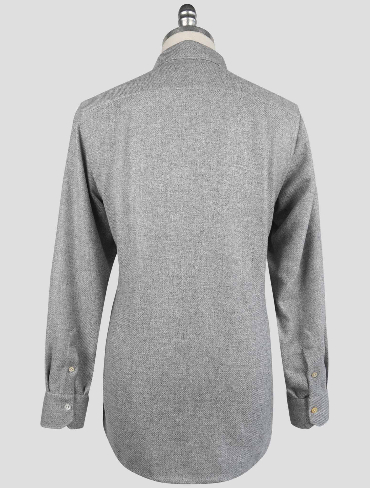 Kiton Gray Cashmere Shirt