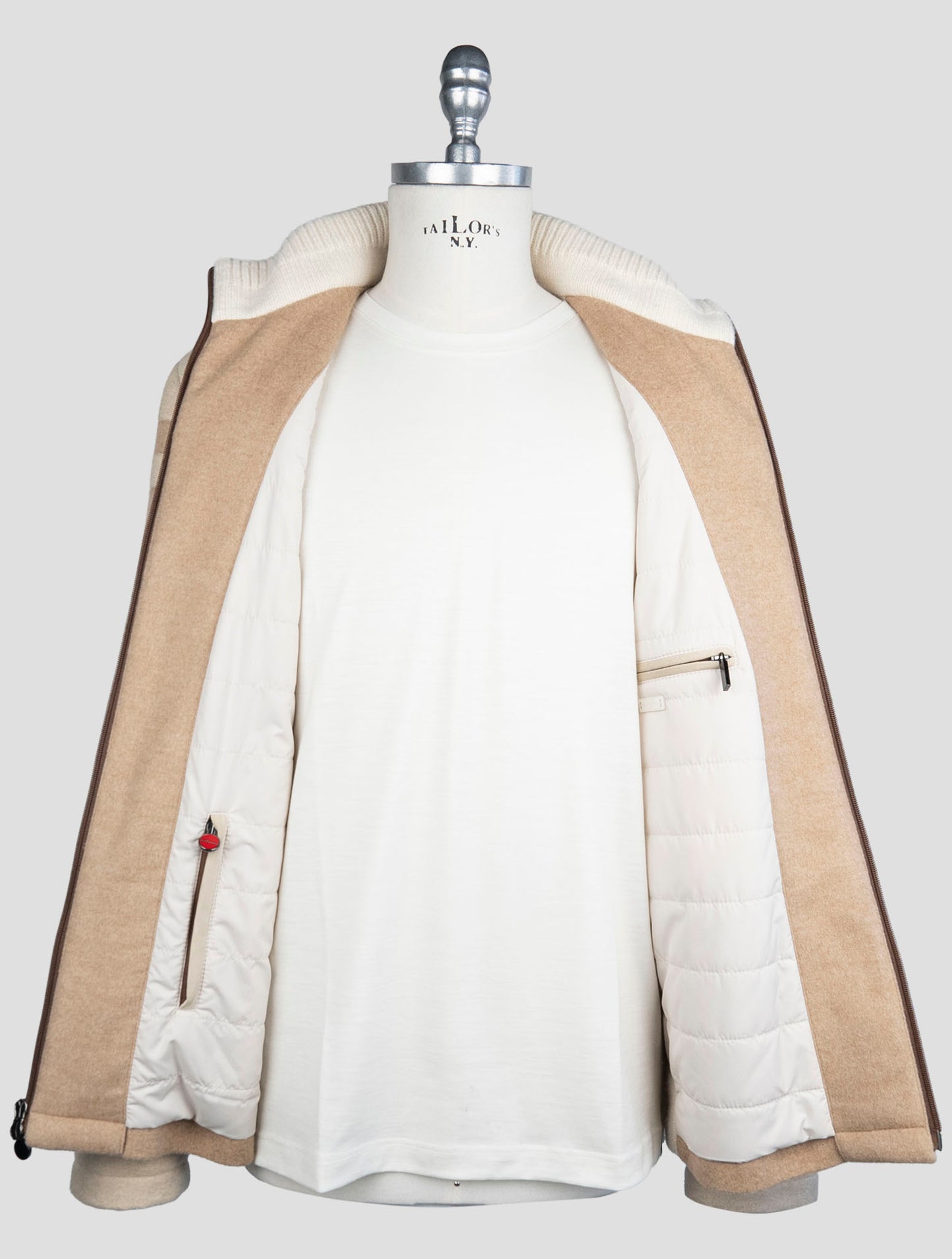 Kiton Beige Cashmere Coat