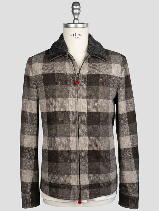 Kiton Gray Virgin Wool Coat