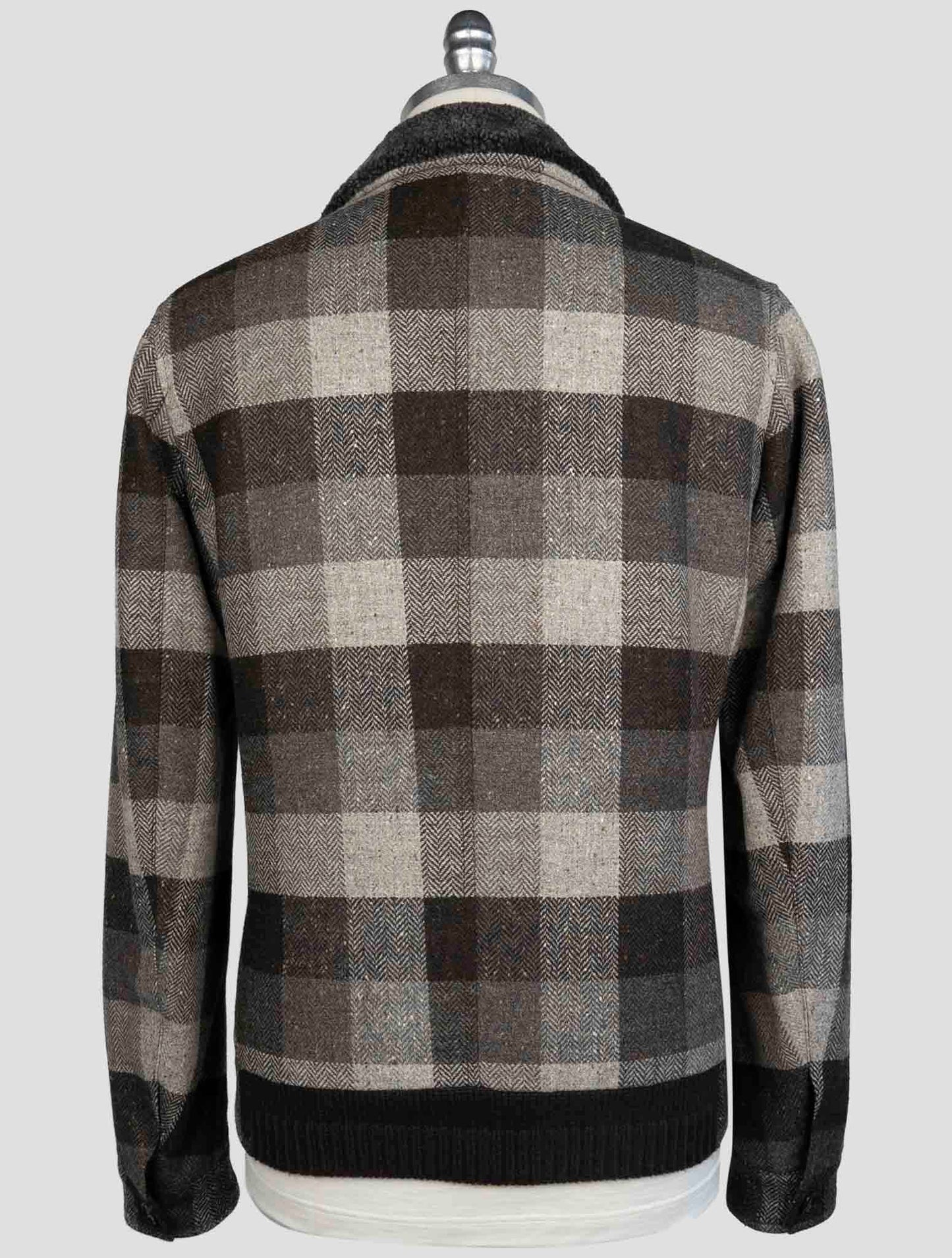 Kiton Gray Virgin Wool Coat
