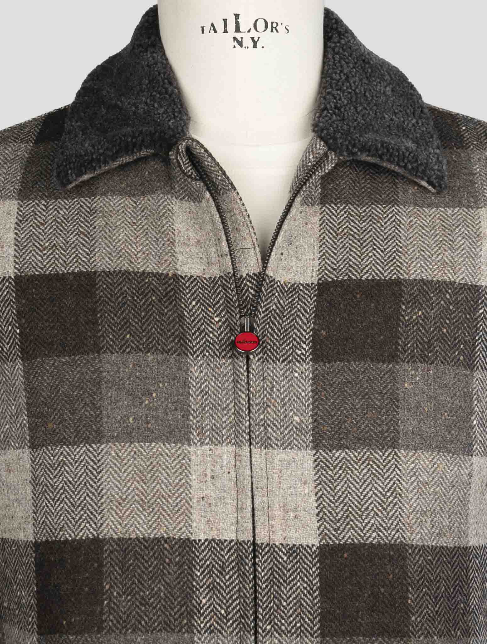 Kiton Gray Virgin Wool Coat