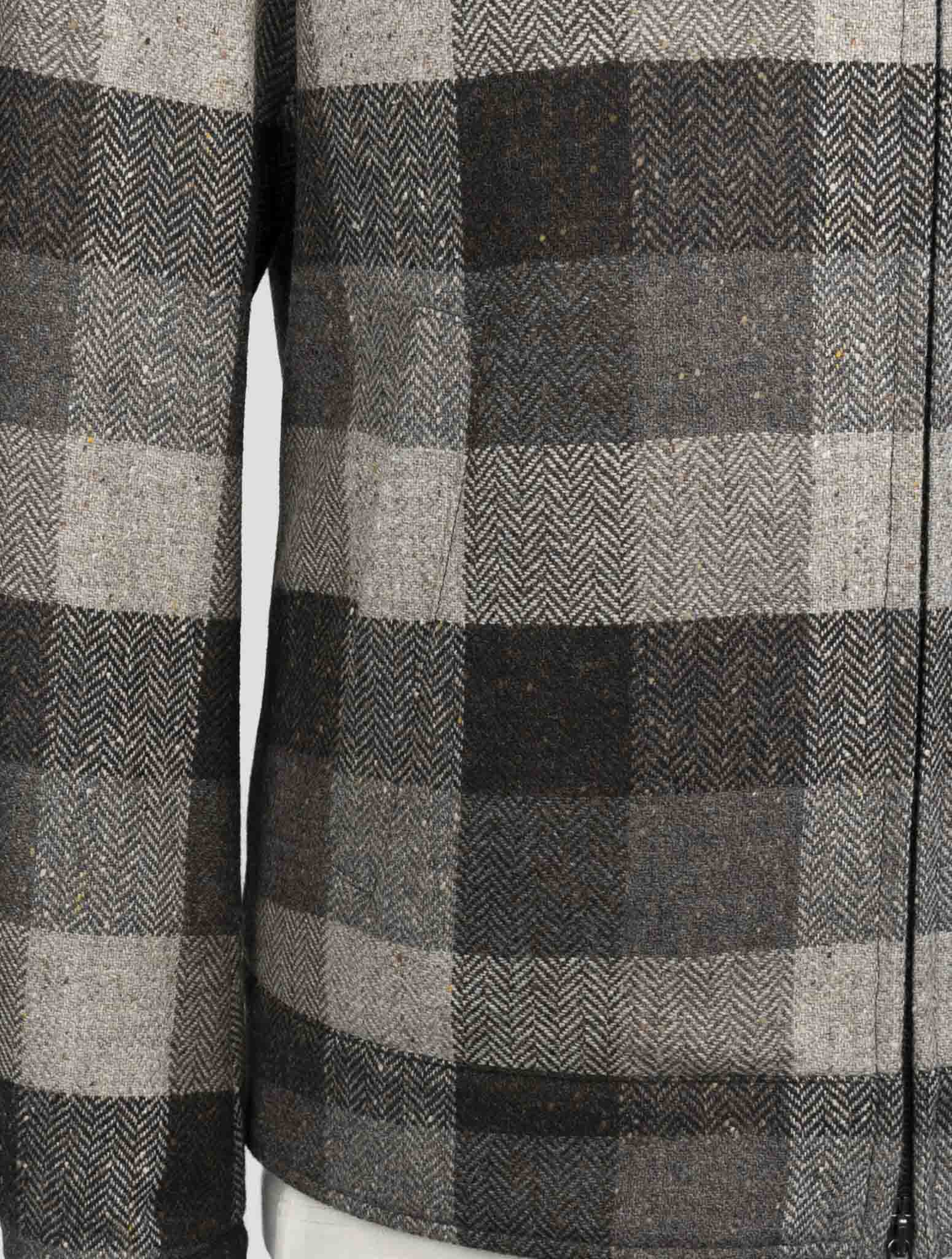 Kiton Gray Virgin Wool Coat