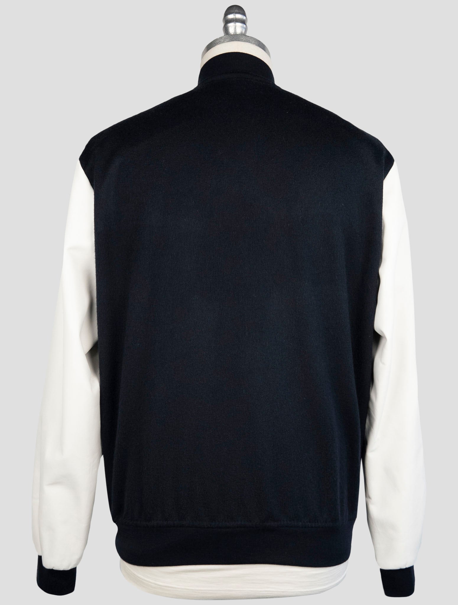 Kiton Blue White Cashmere Coat