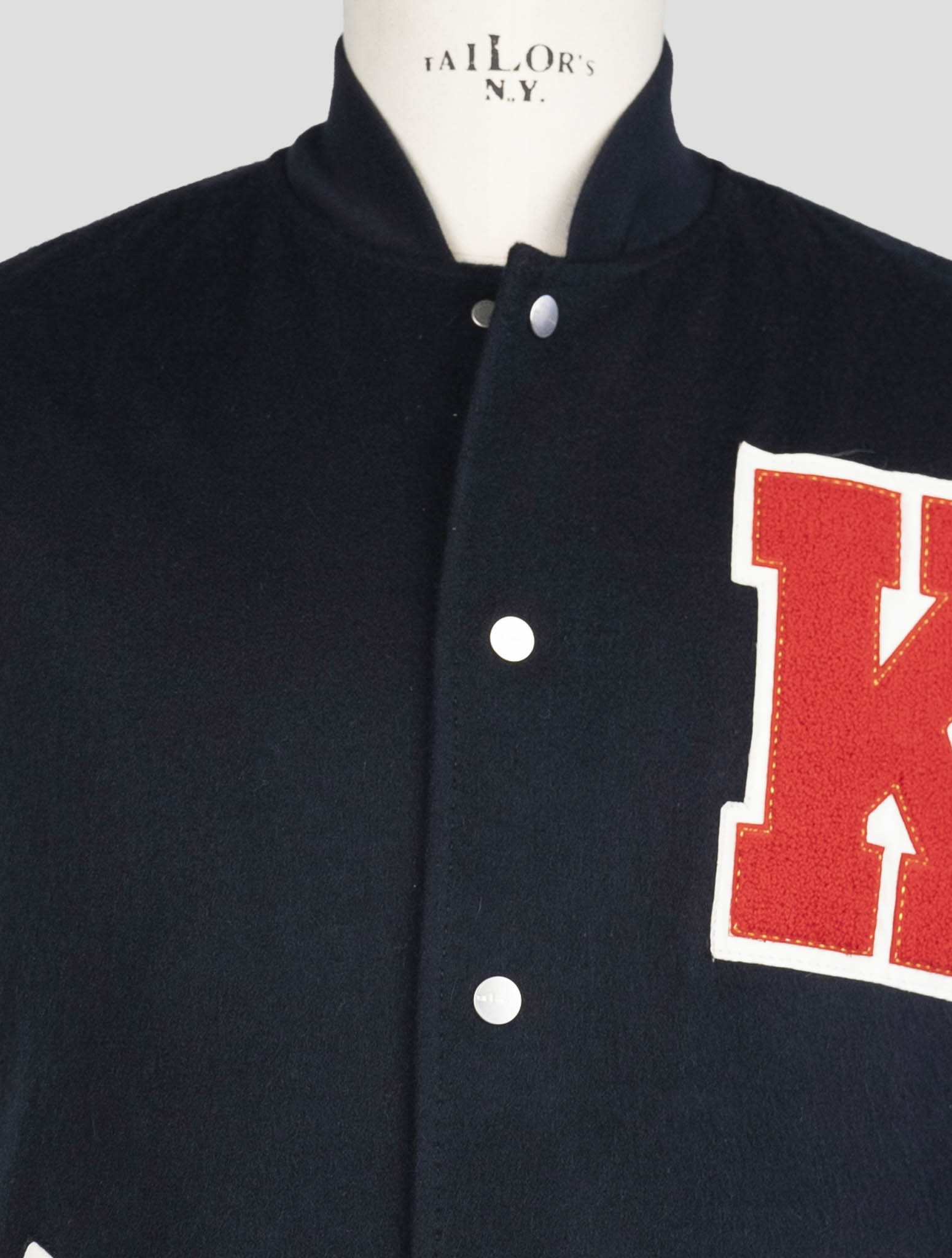 Kiton Blue White Cashmere Coat