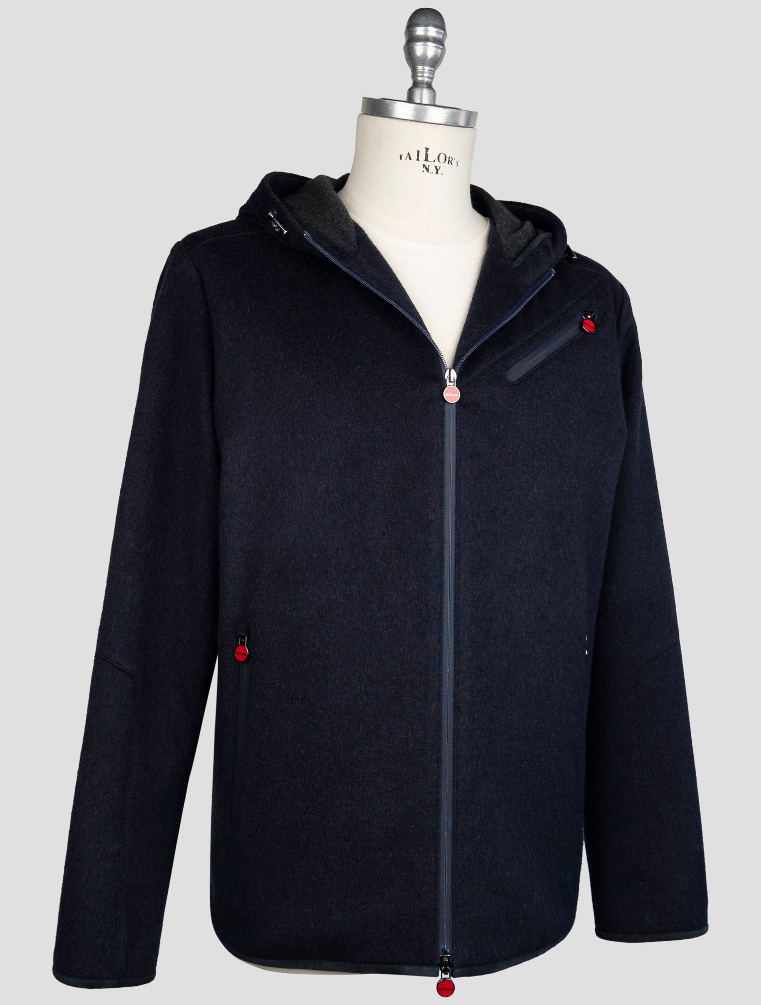 Kiton Blue Cashmere Coat