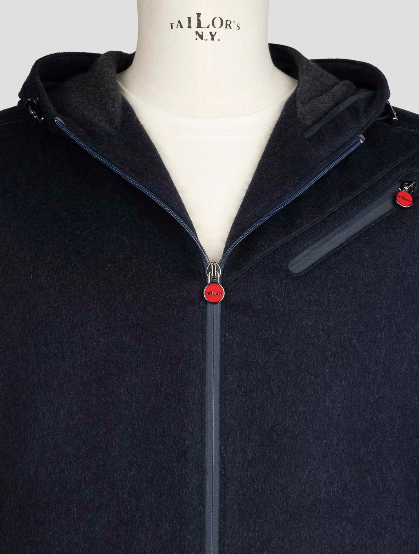 Kiton Blue Cashmere Coat