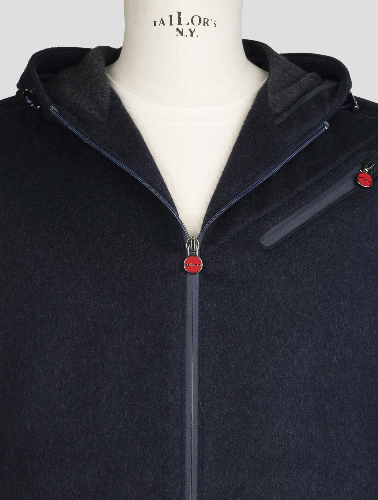 Kiton Blue Cashmere Coat