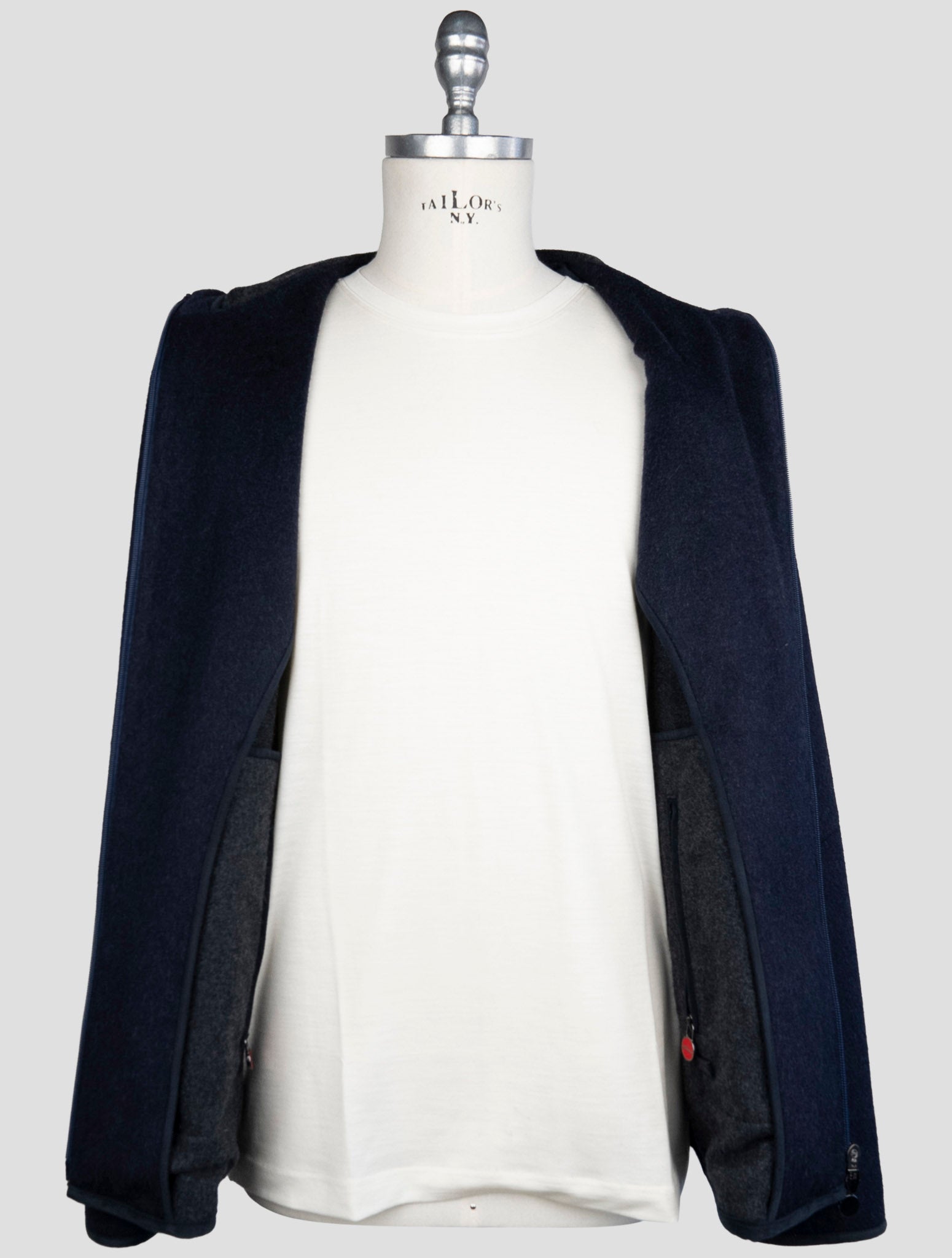Kiton Blue Cashmere Coat
