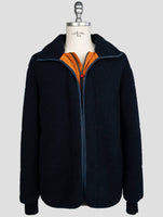 Kiton Blue Wool Cashmere PL Coat