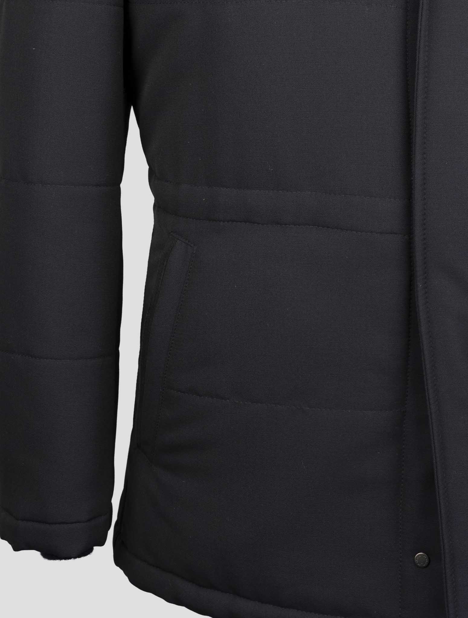Kiton Blue Wool Pa Shearling Fur Coat