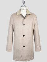 Kiton Beige Taupe Cashmere Pl Reverse Coat