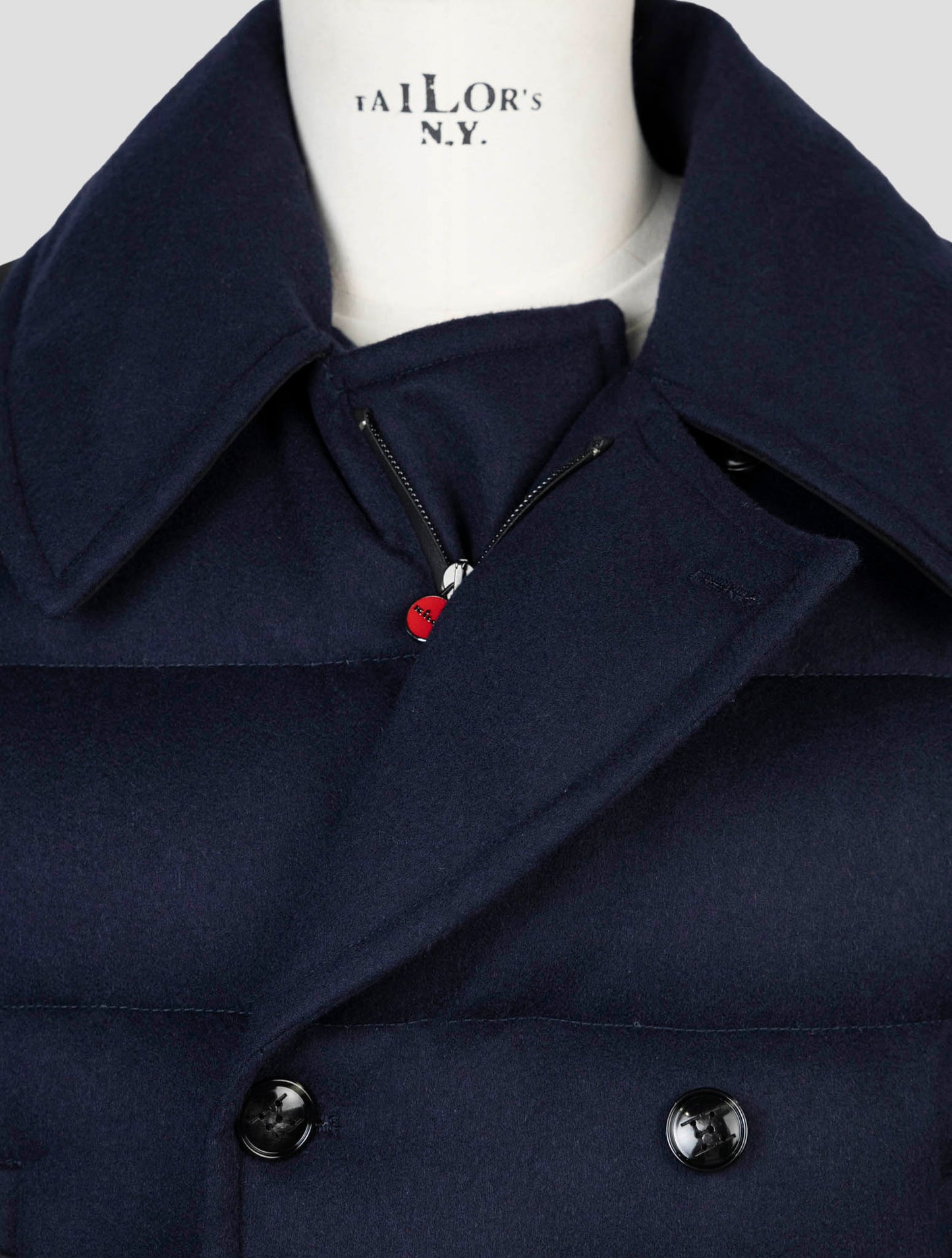 Kiton Blue Cashmere Coat
