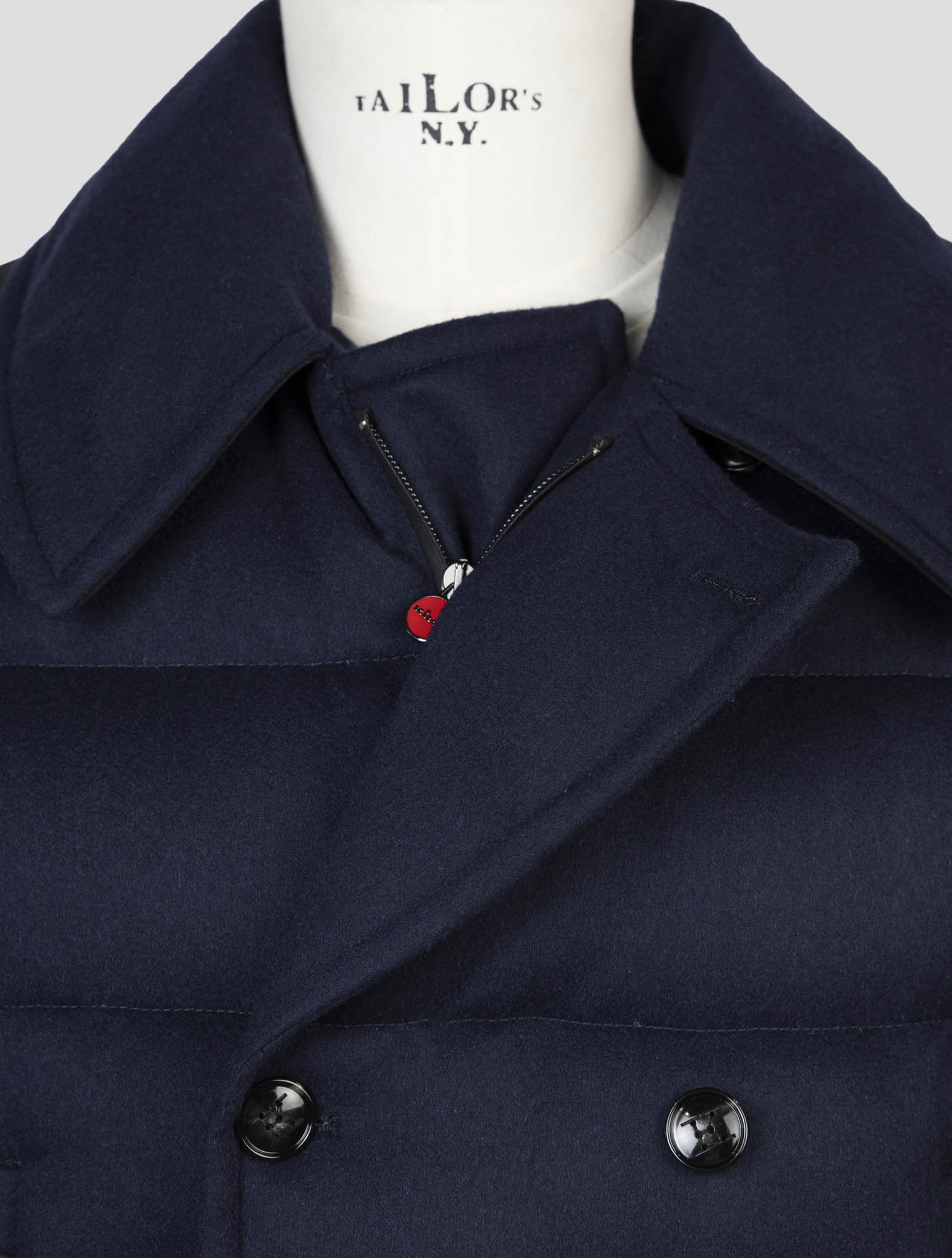 Kiton Blue Cashmere Coat