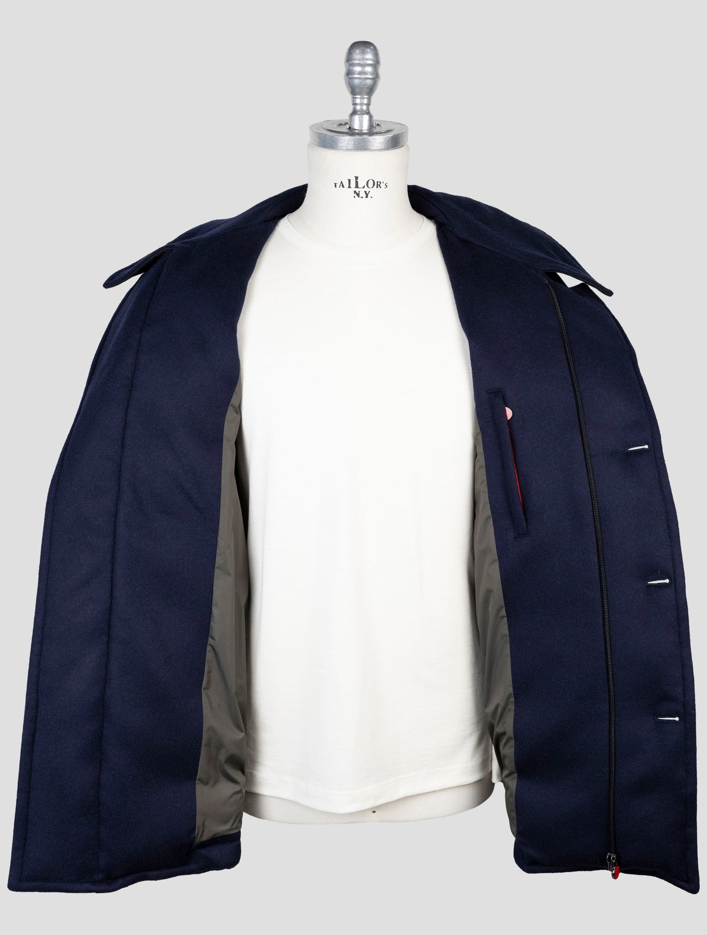 Kiton Blue Cashmere Coat