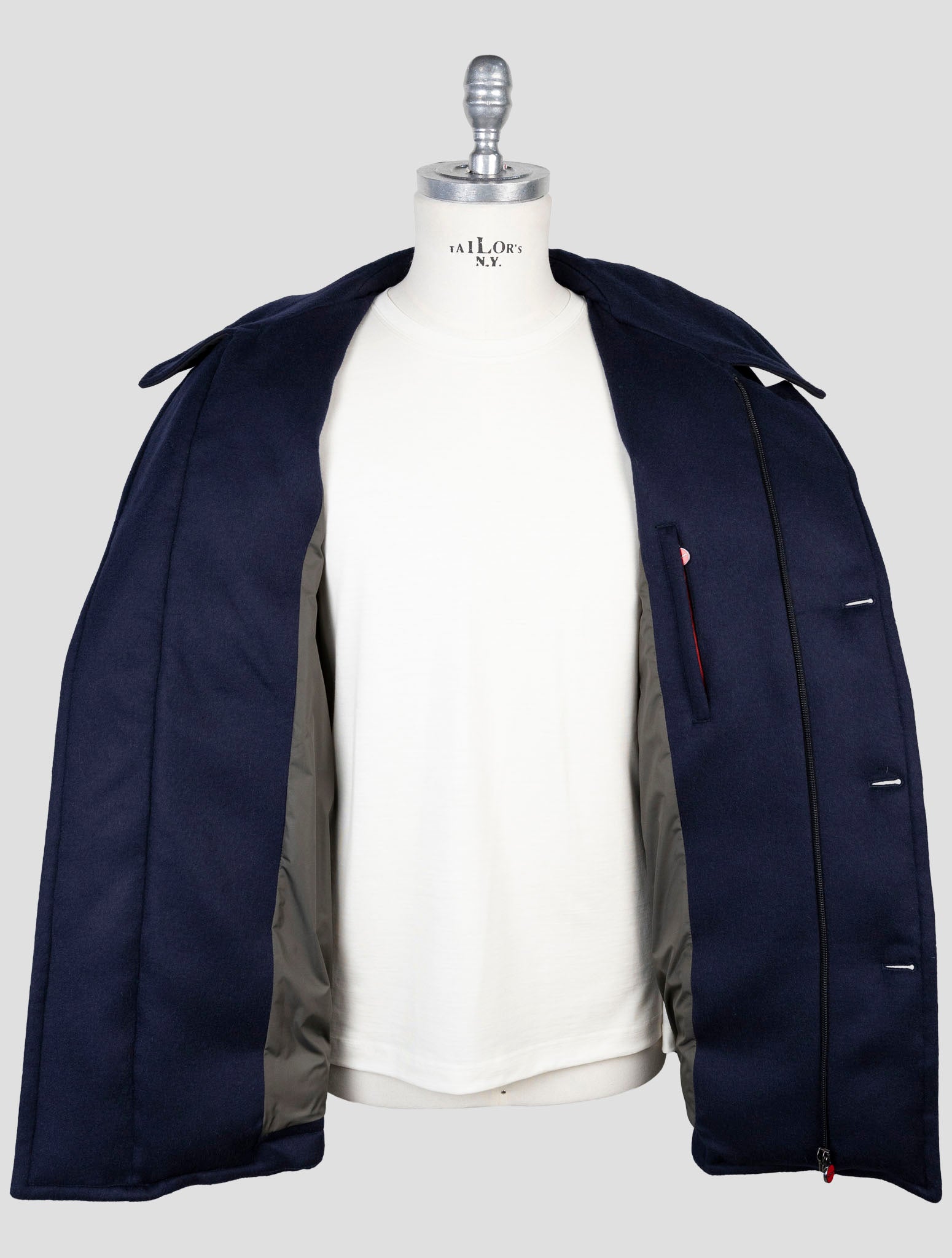 Kiton Blue Cashmere Coat