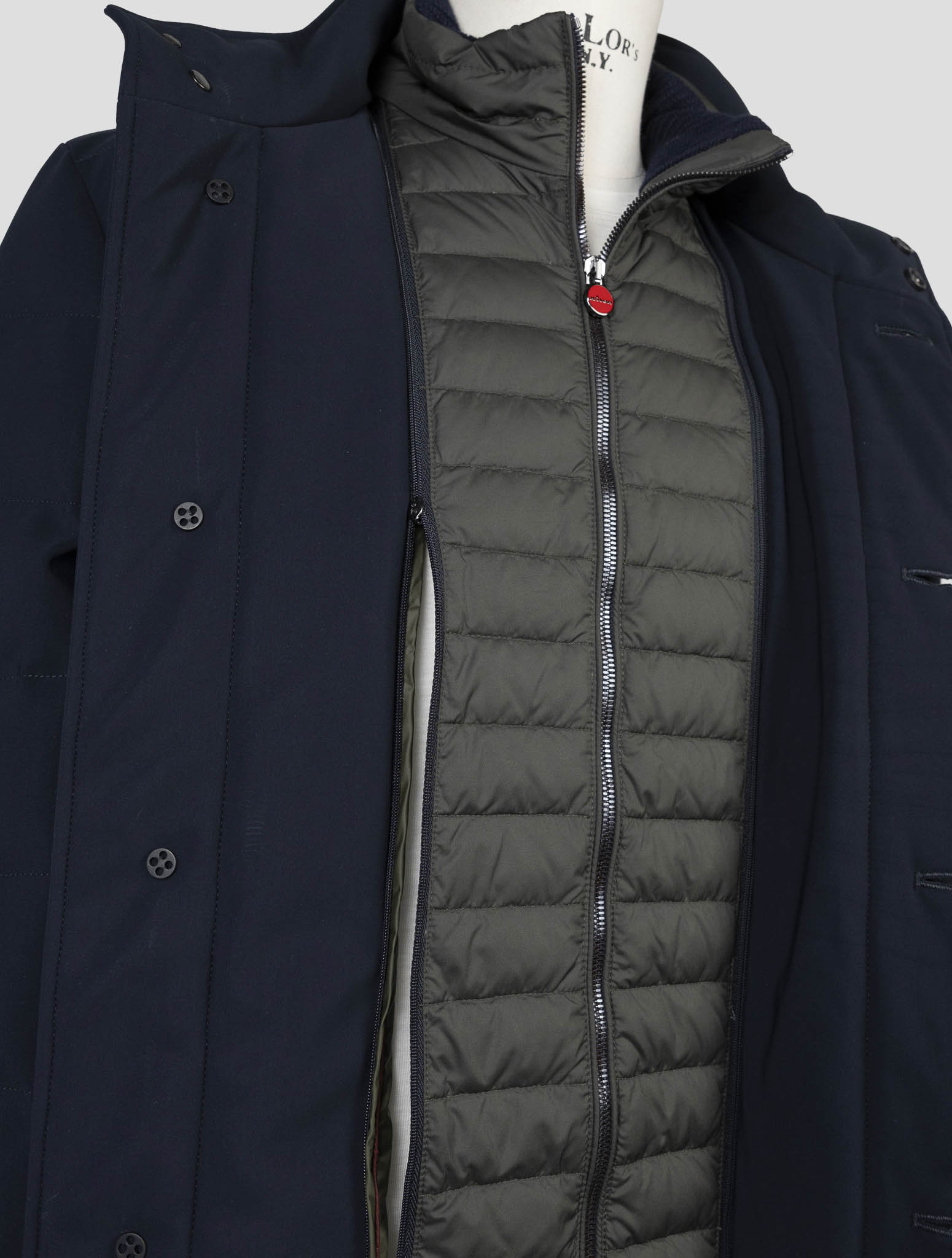 Kiton Blue Pl Pa Ea Coat