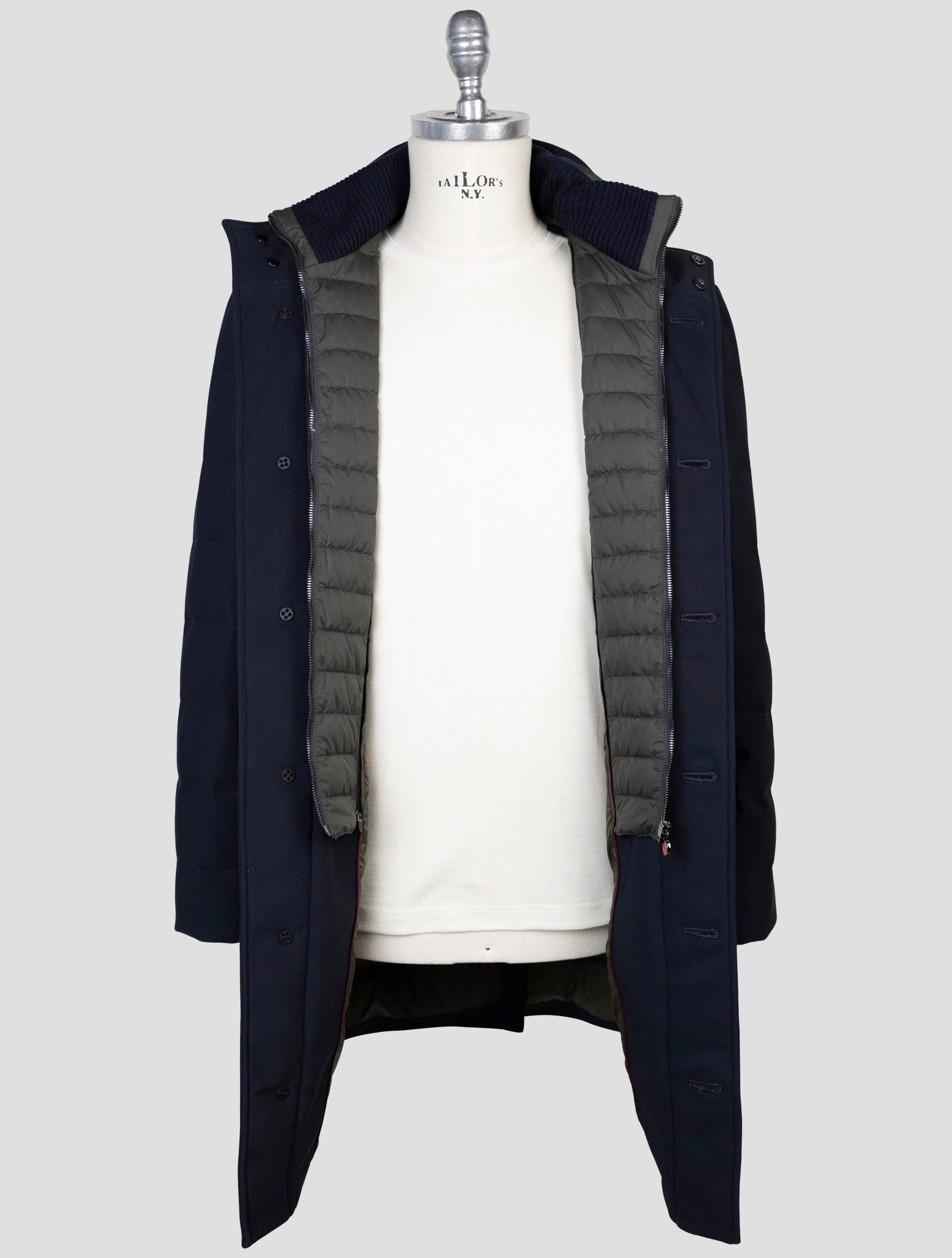 Kiton Blue Pl Pa Ea Coat