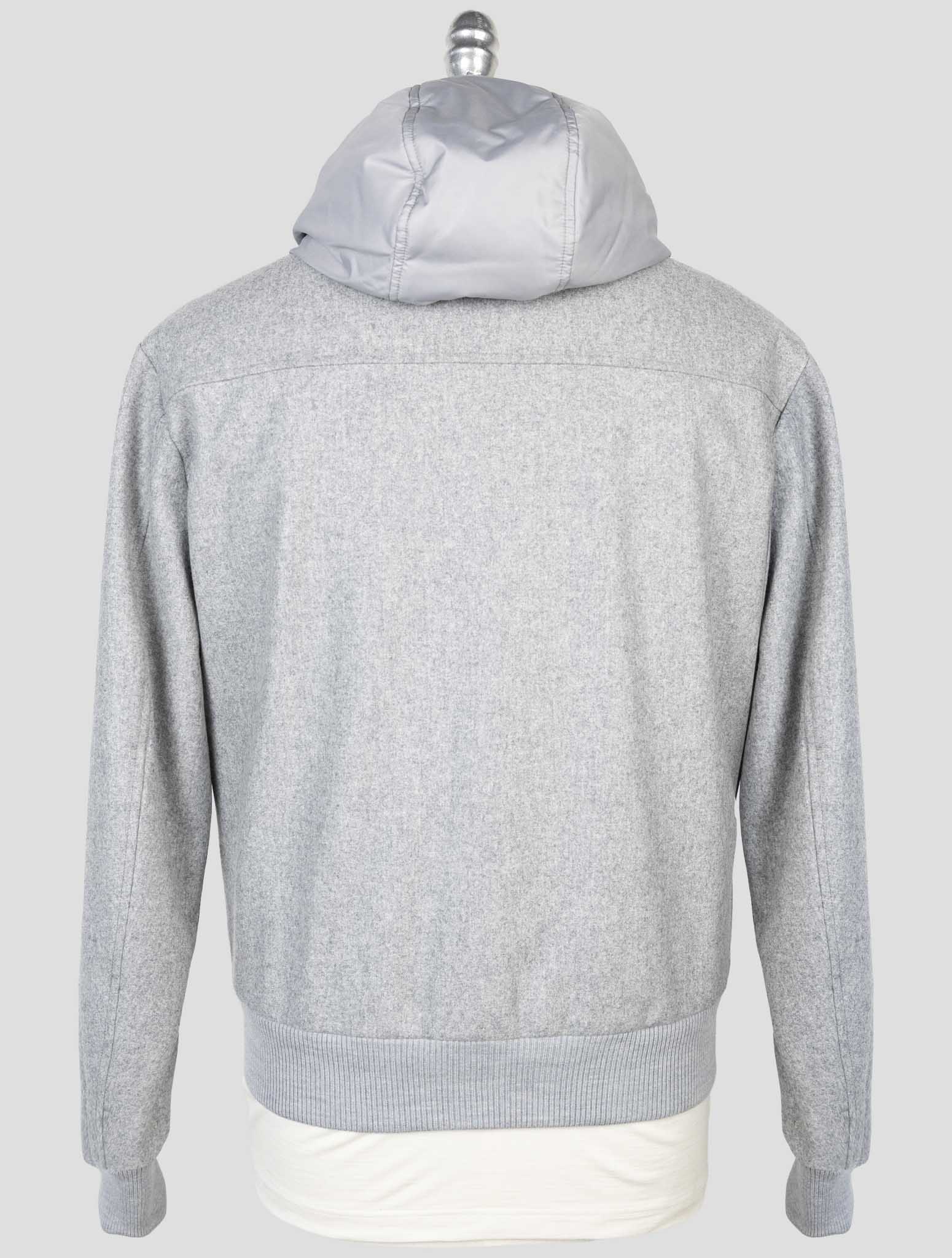 Kiton Gray Virgin Wool Coat
