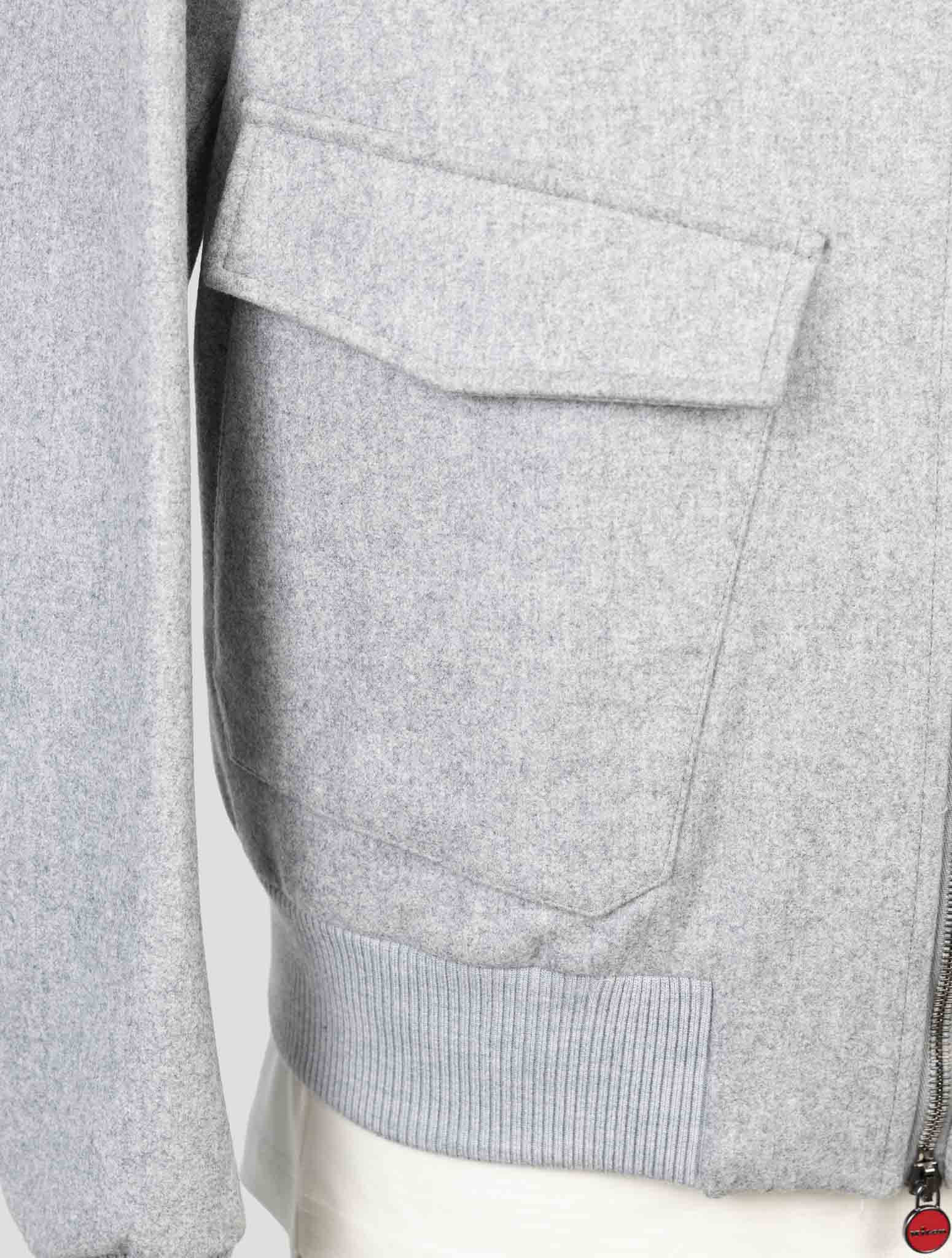 Kiton Gray Virgin Wool Coat