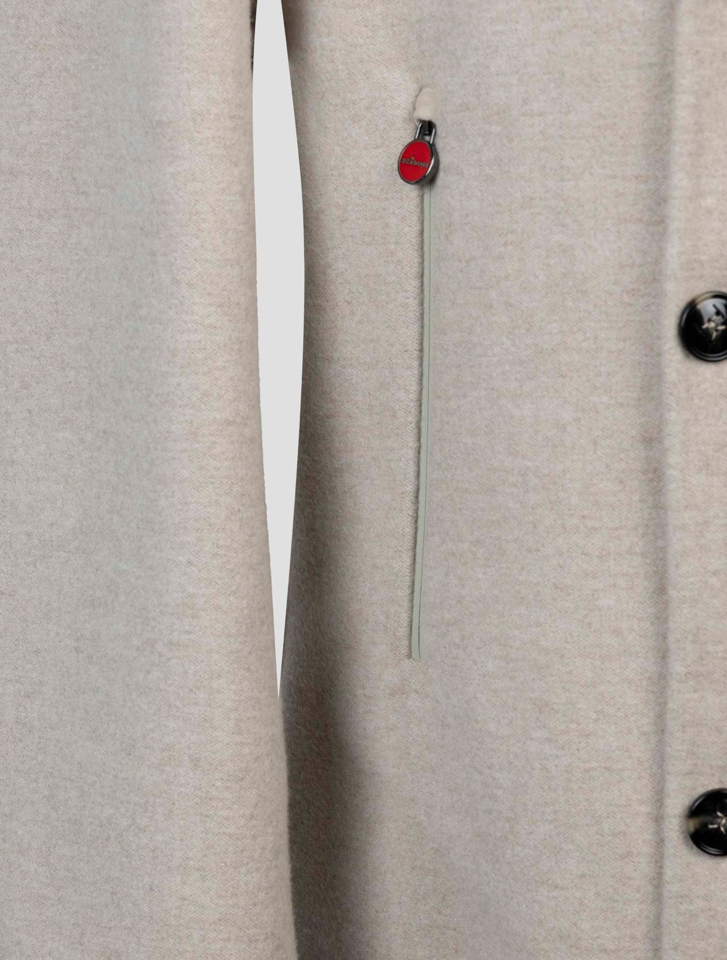 Kiton Beige Wool Cashmere Coat