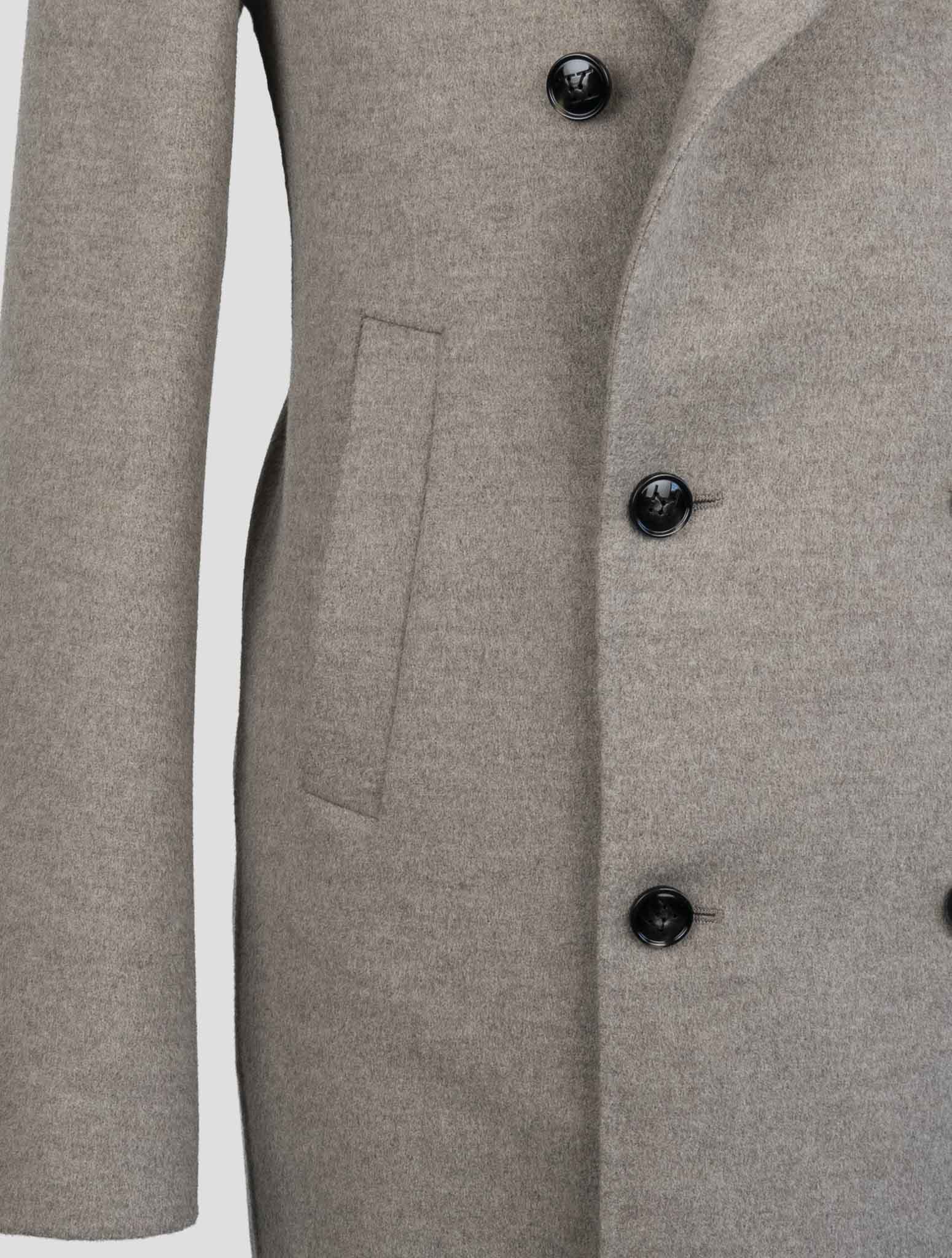 Kiton Beige Wool Cashmere Coat
