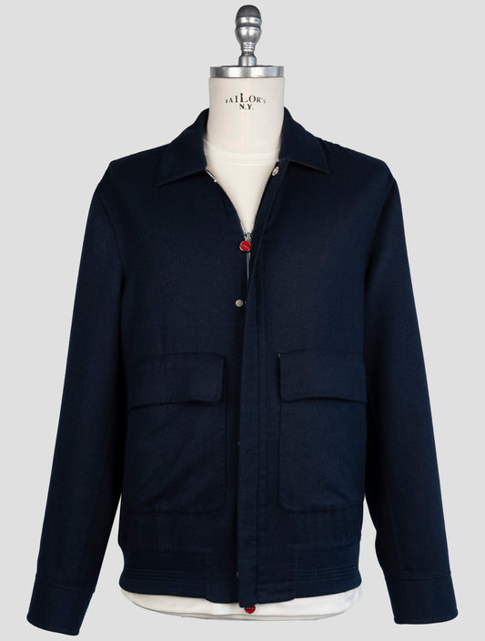 Kiton Blue Cashmere Silk Coat