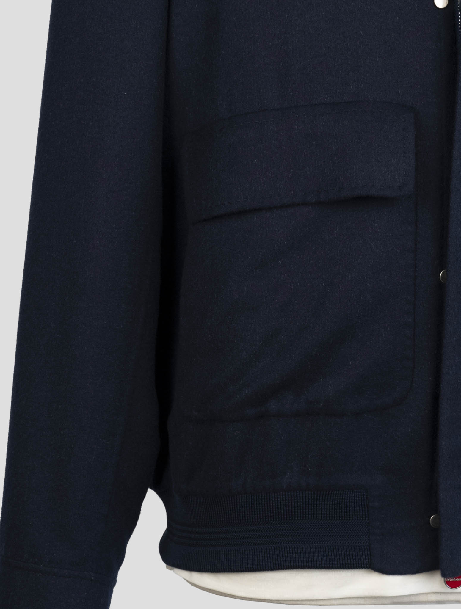 Kiton Blue Cashmere Silk Coat