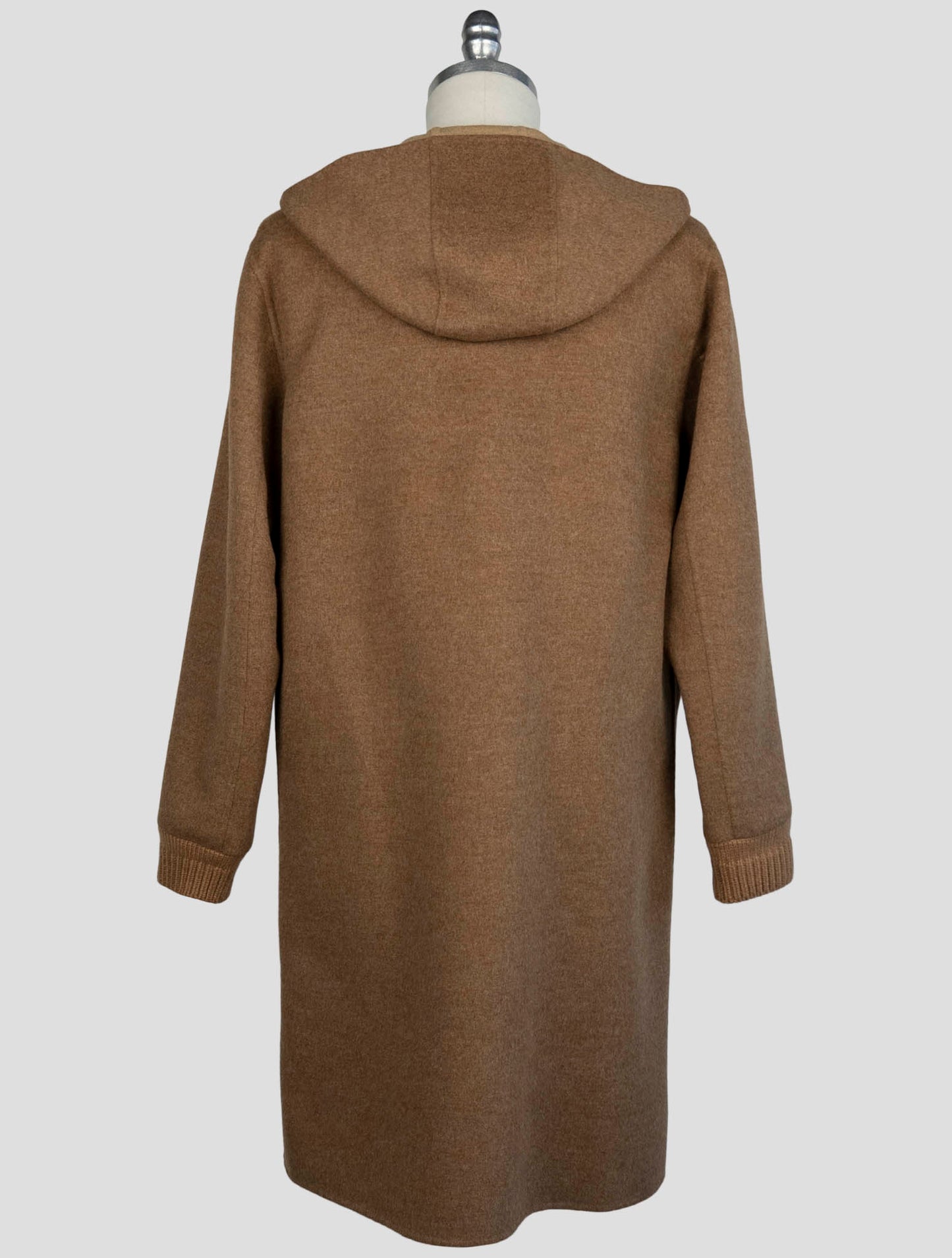 Kiton Brown Wool Cashmere Coat