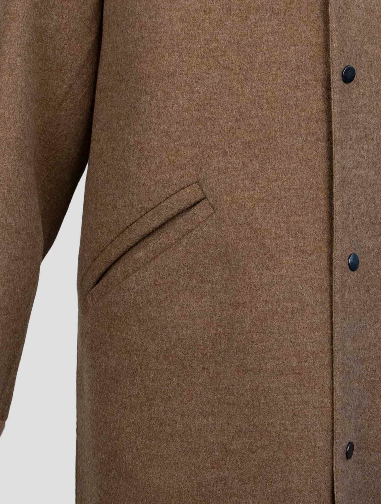 Kiton Brown Wool Cashmere Coat