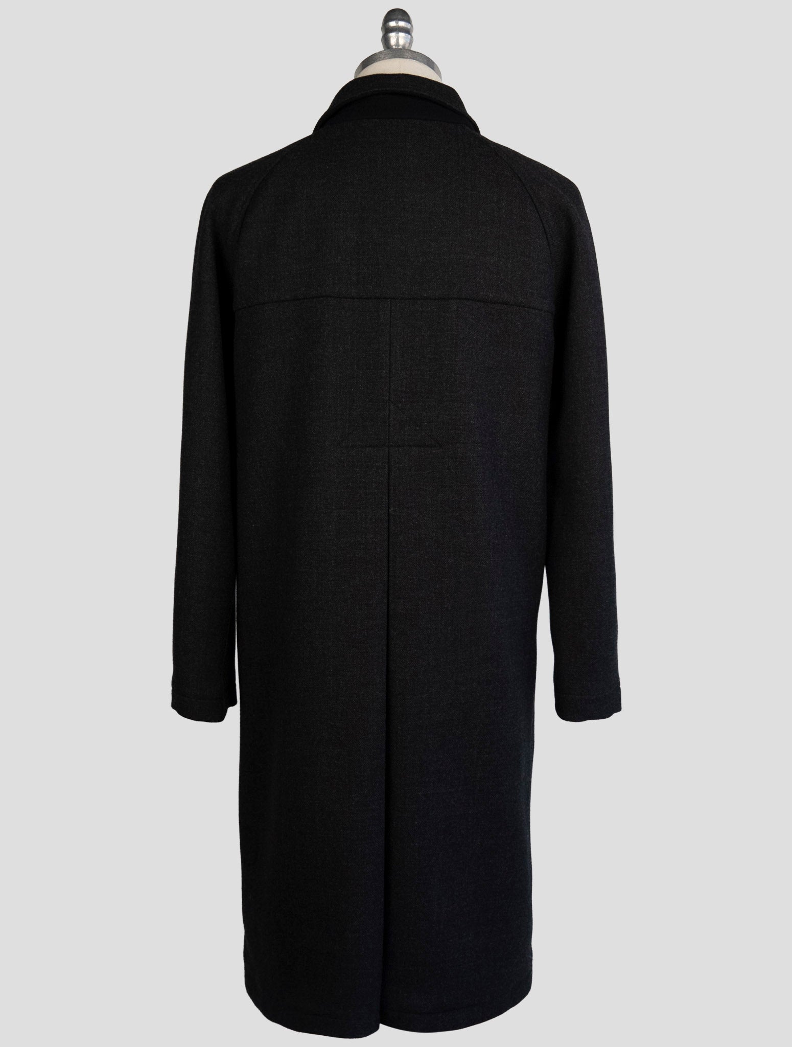 Kiton Dark Gray Virgin Wool Overcoat