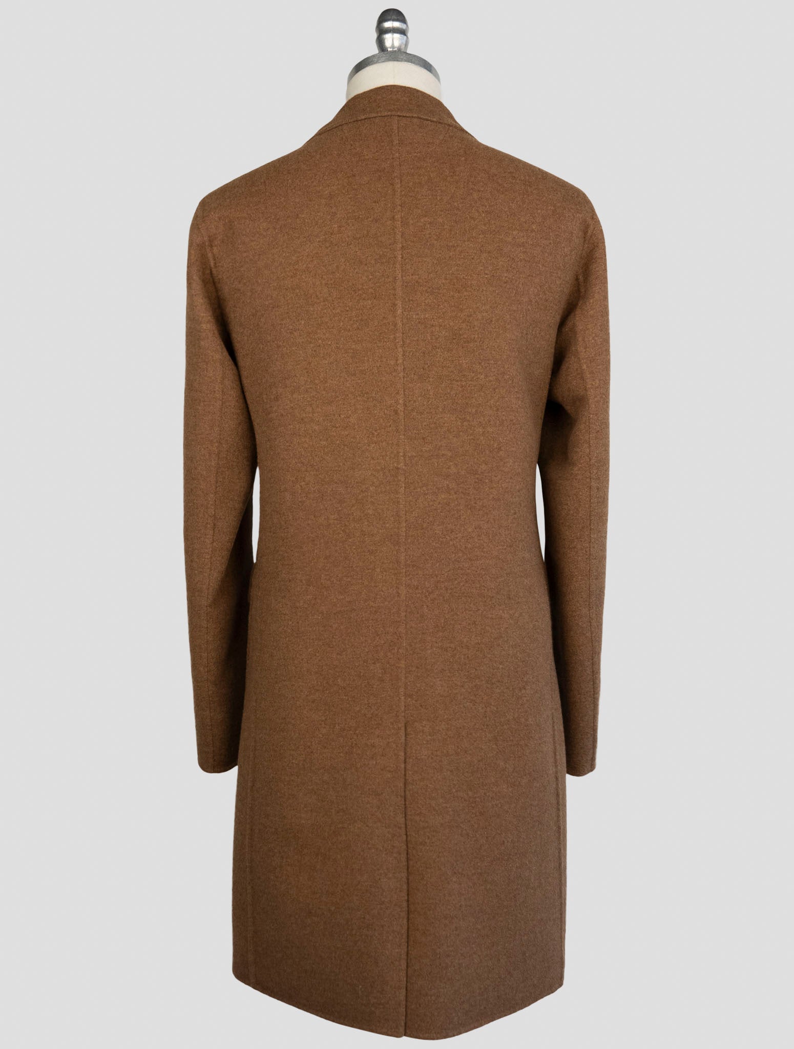 Kiton Brown Wool Cashmere Overcoat