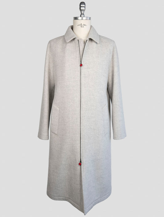 Kiton Gray Wool Cashmere Overcoat