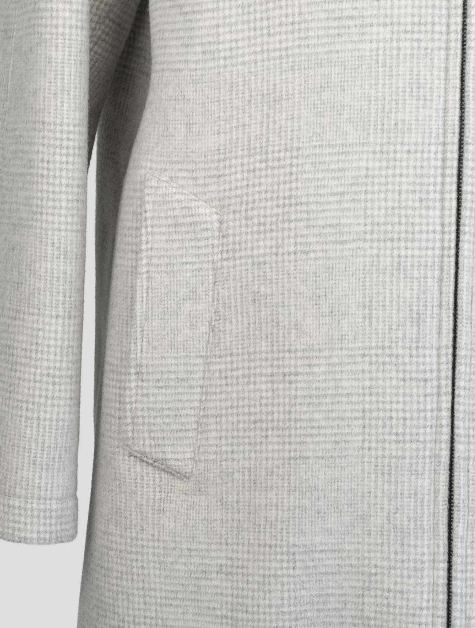 Kiton Gray Wool Cashmere Overcoat