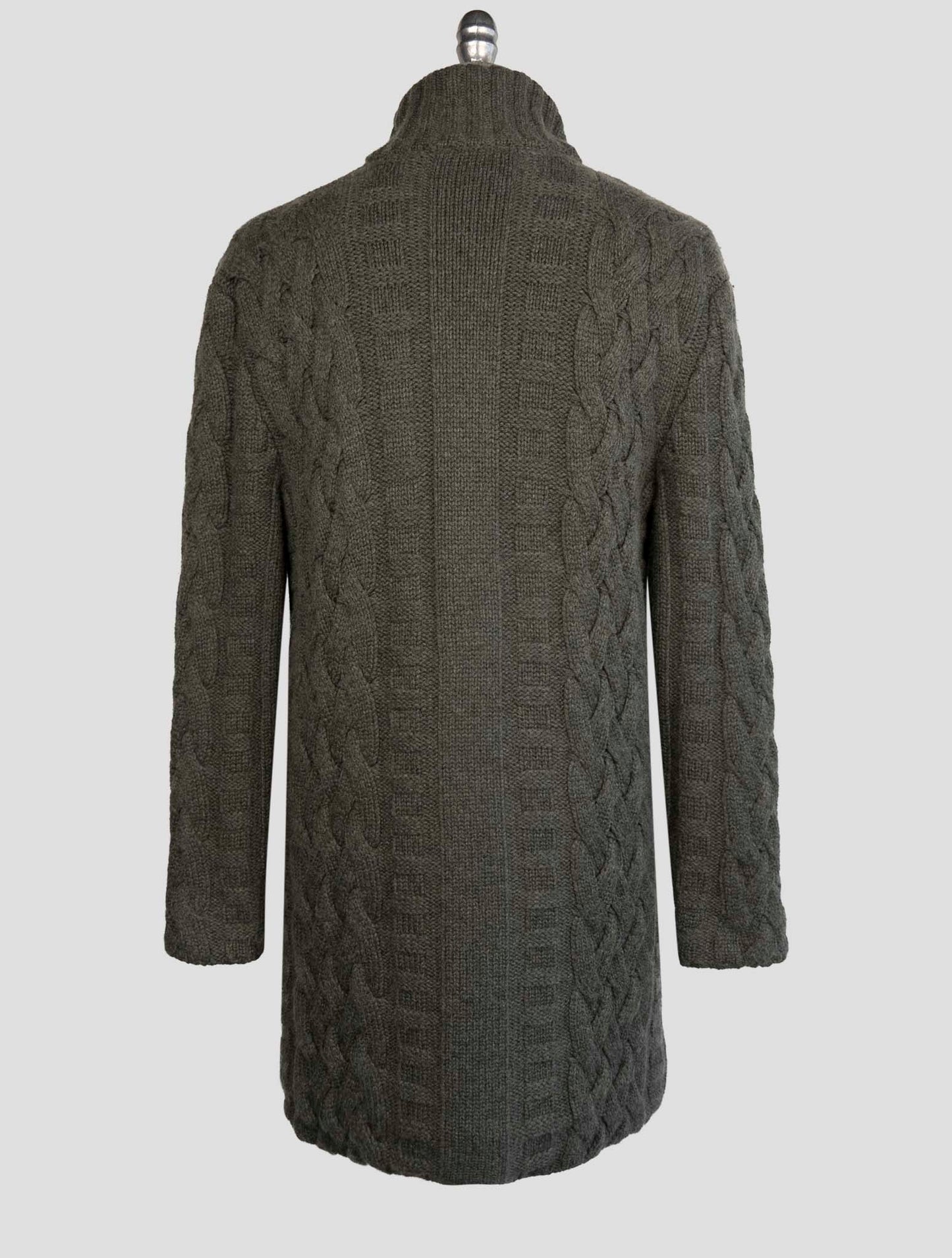 Kiton Gray Cashmere Mink Fur Coat
