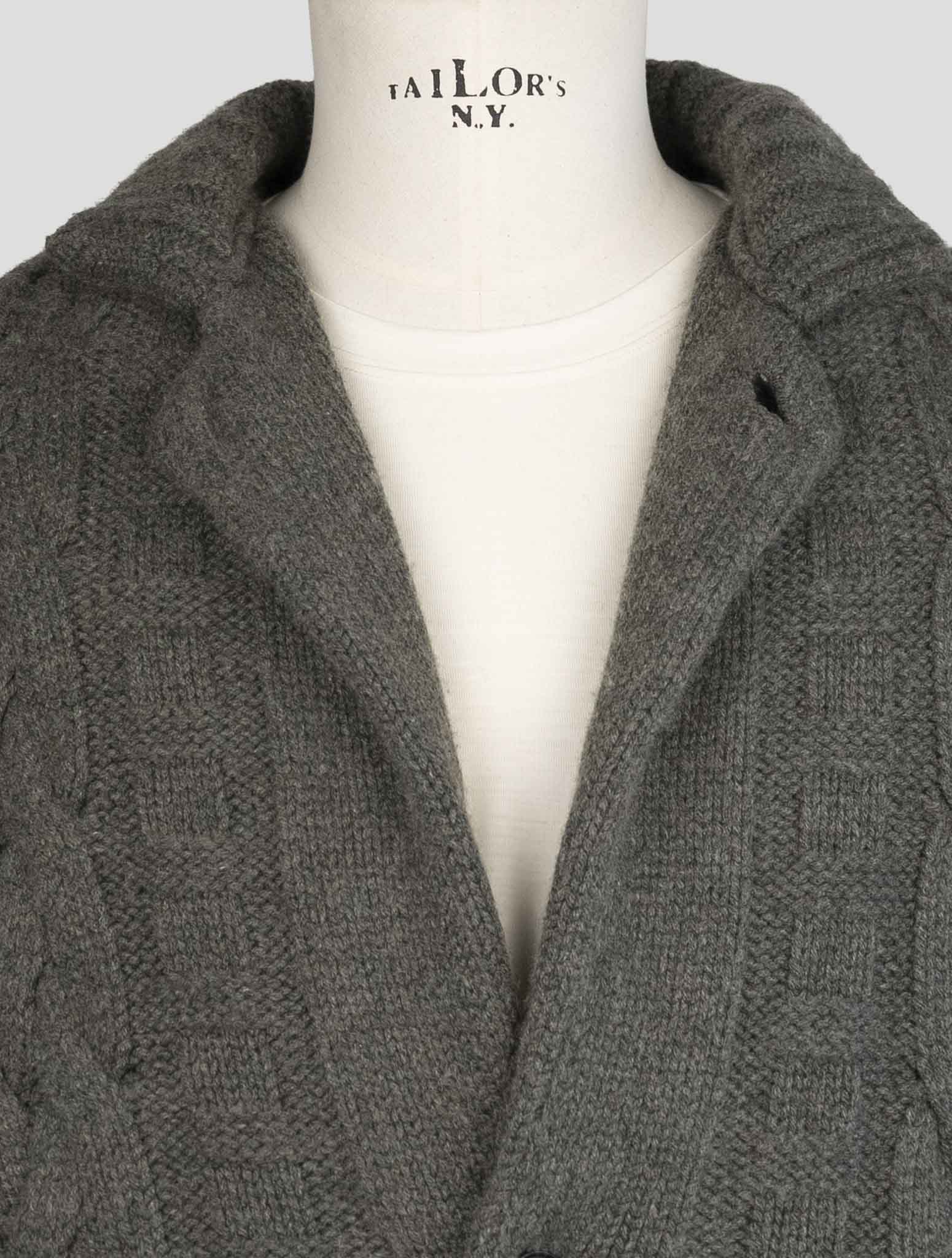 Kiton Gray Cashmere Mink Fur Coat