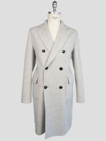 Kiton Gray Wool Cashmere Overcoat