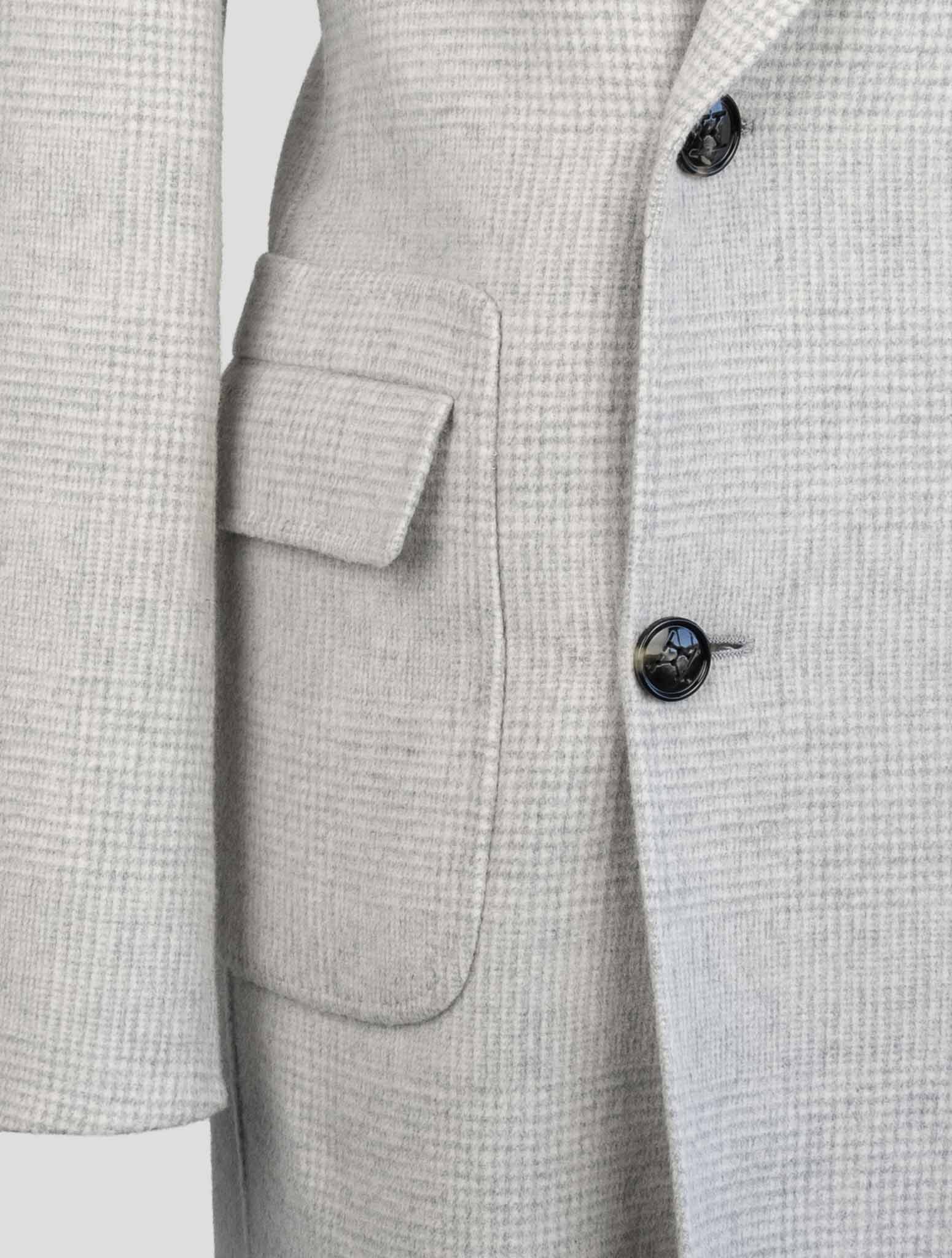 Kiton Gray Wool Cashmere Overcoat