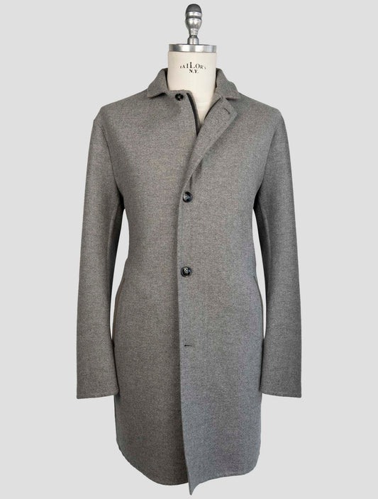 Kiton Gray Cashmere Ea Pa Overcoat