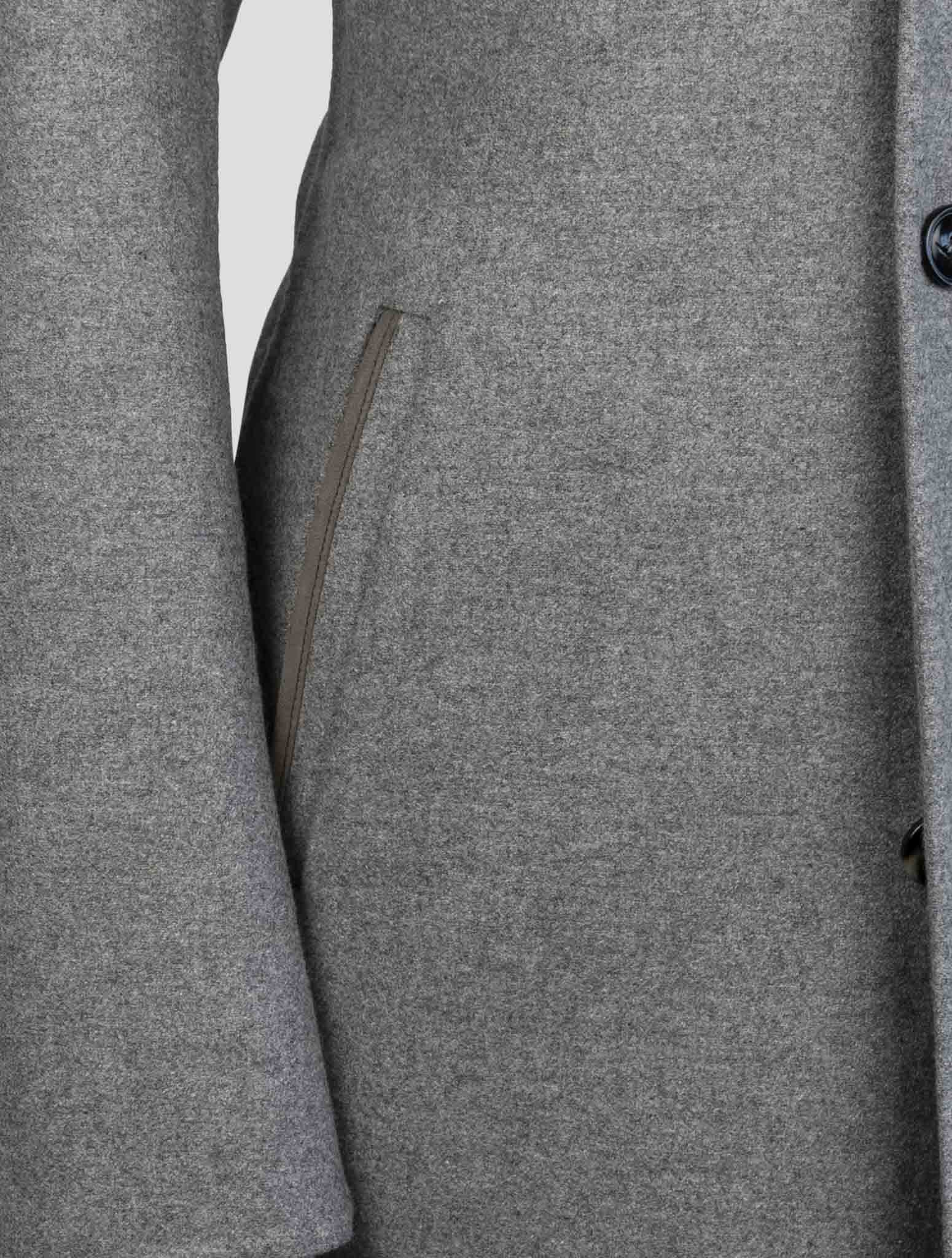 Kiton Gray Cashmere Ea Pa Overcoat