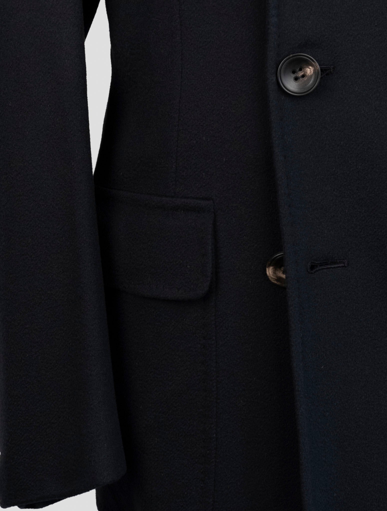 Kiton Dark Blue Cashmere Vicuna Overcoat