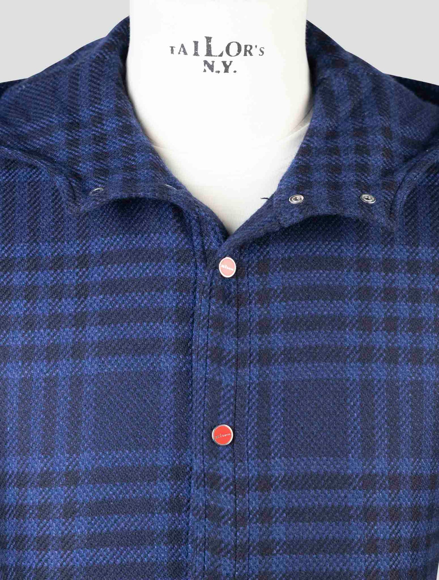 Kiton Blue Cashmere Shirt Mariano