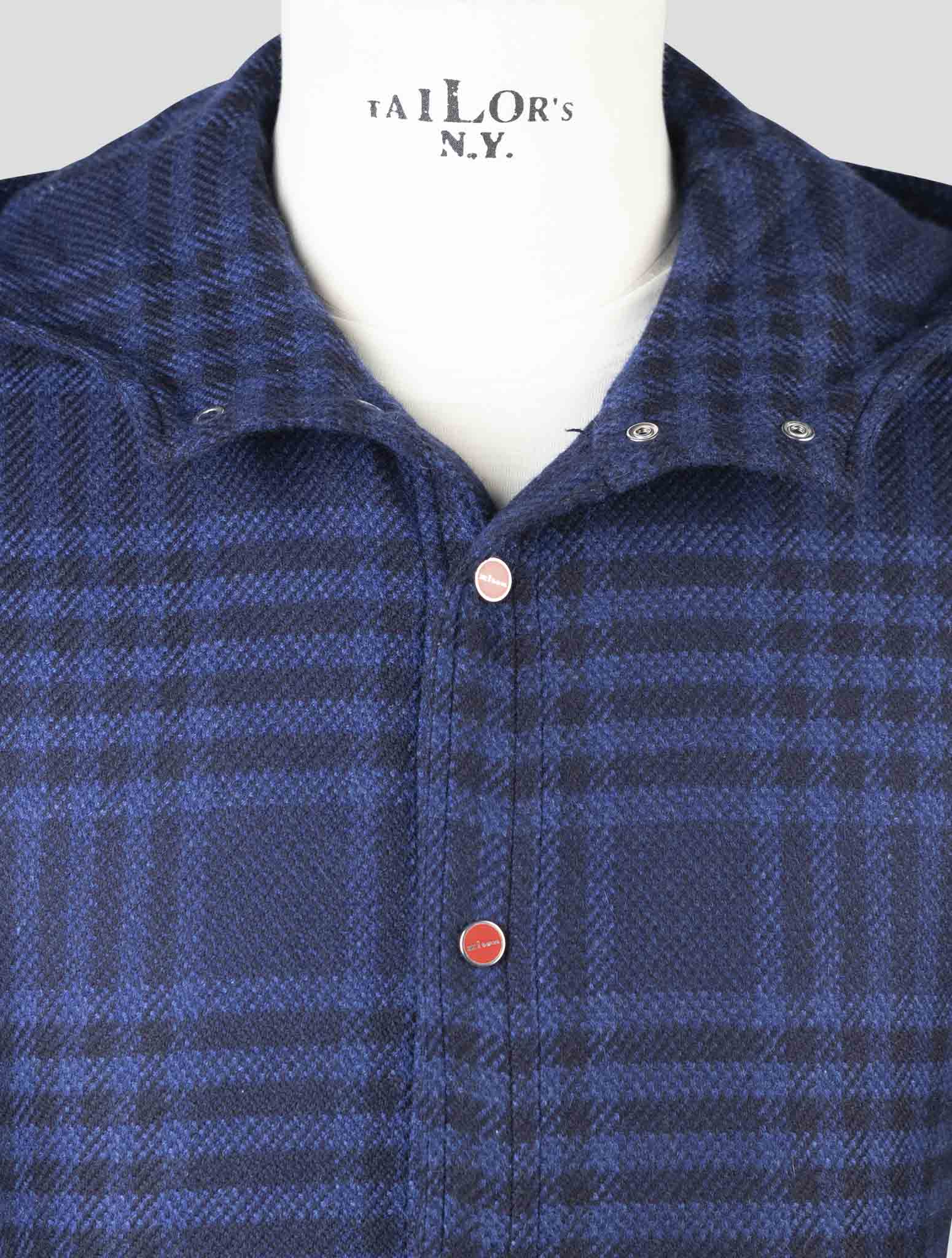 Kiton Blue Cashmere Shirt Mariano