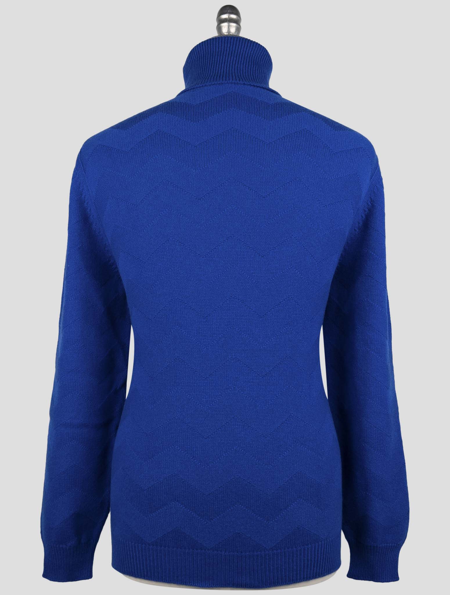 Kiton Blue Cashmere Sweater Turtleneck