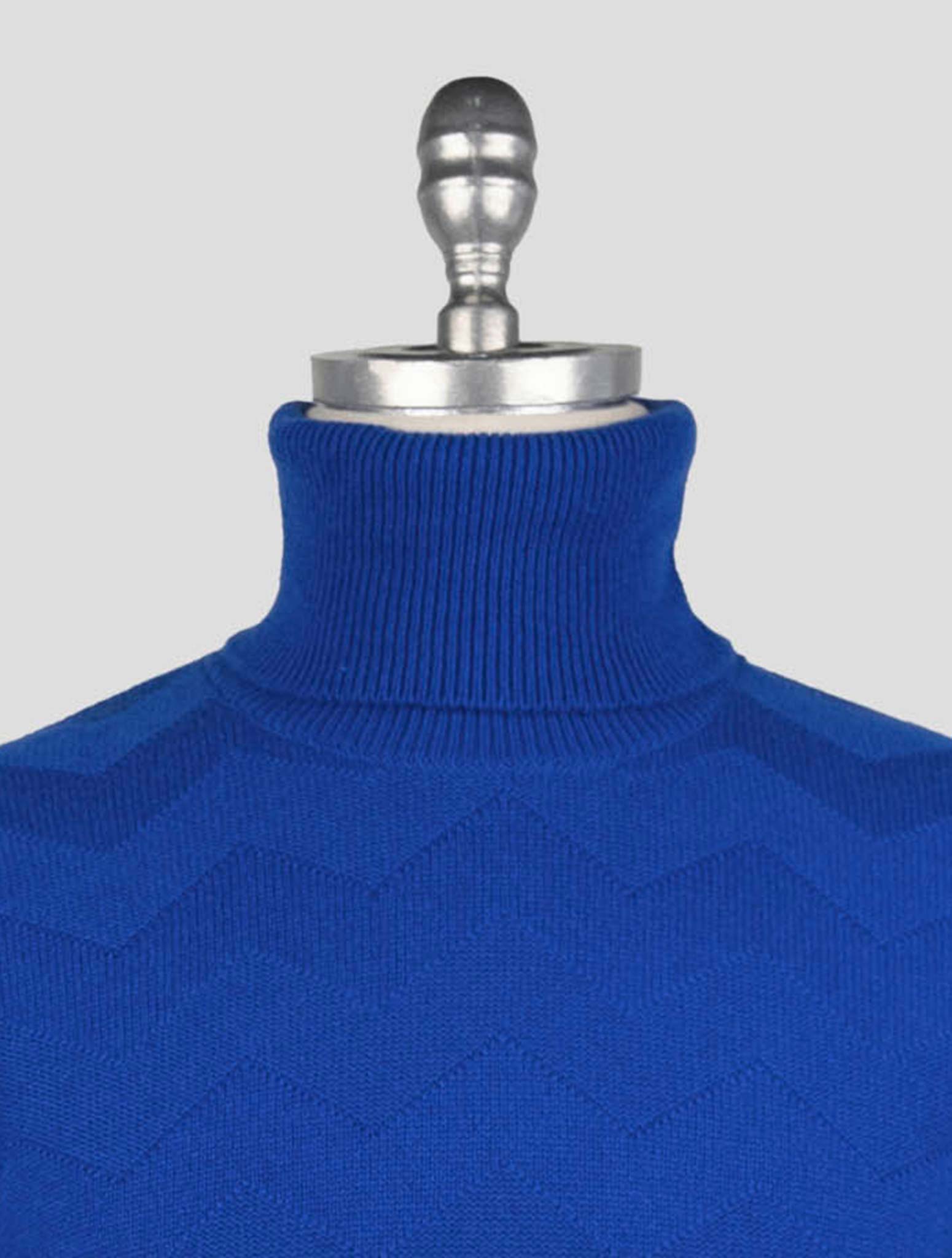 Kiton Blue Cashmere Sweater Turtleneck