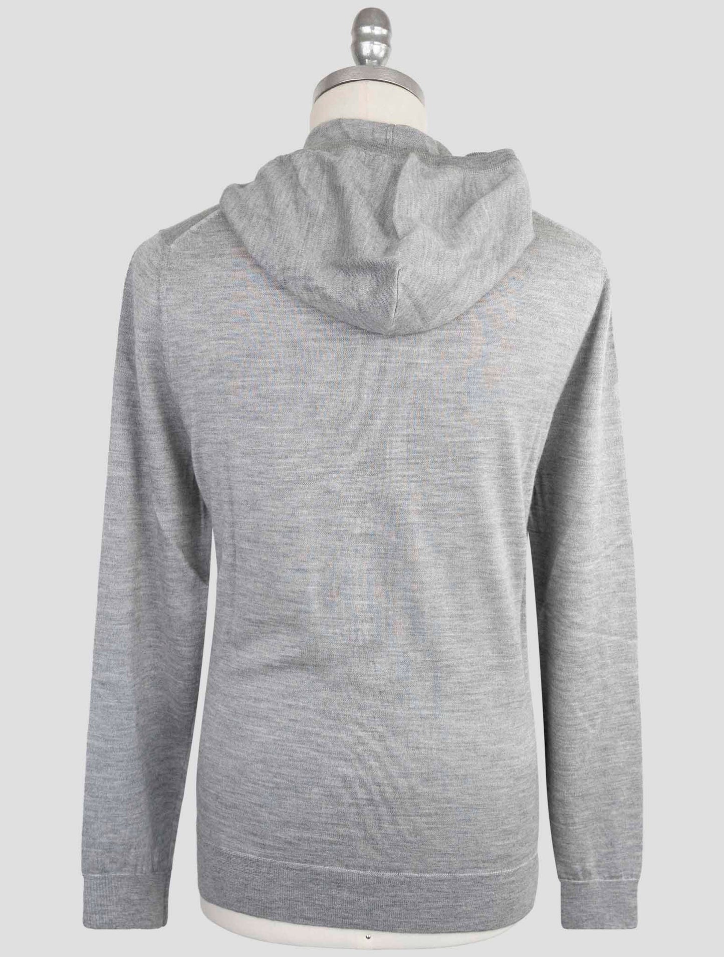 Kiton Gray Cashmere Silk Sweater Hoodie