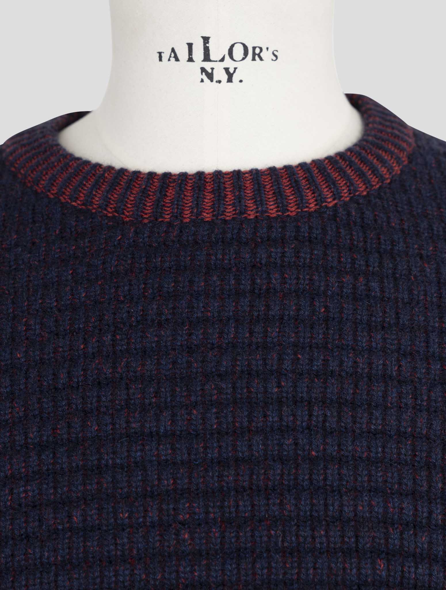 Kiton Blue Cashmere Sweater Crewneck