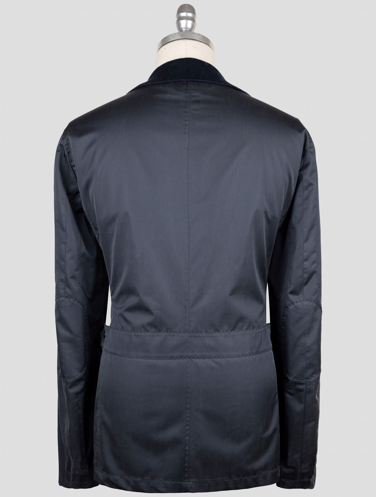 Kiton Blue Silk Pl Coat