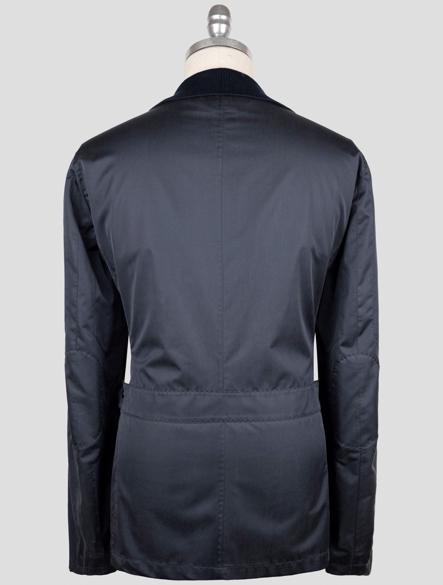 Kiton Blue Silk Pl Coat
